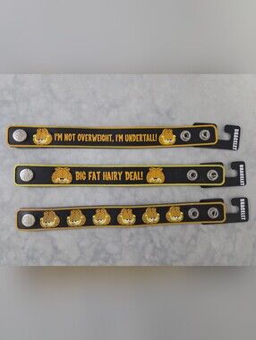 Rubber Garfield Snap Bracelets From The 90s